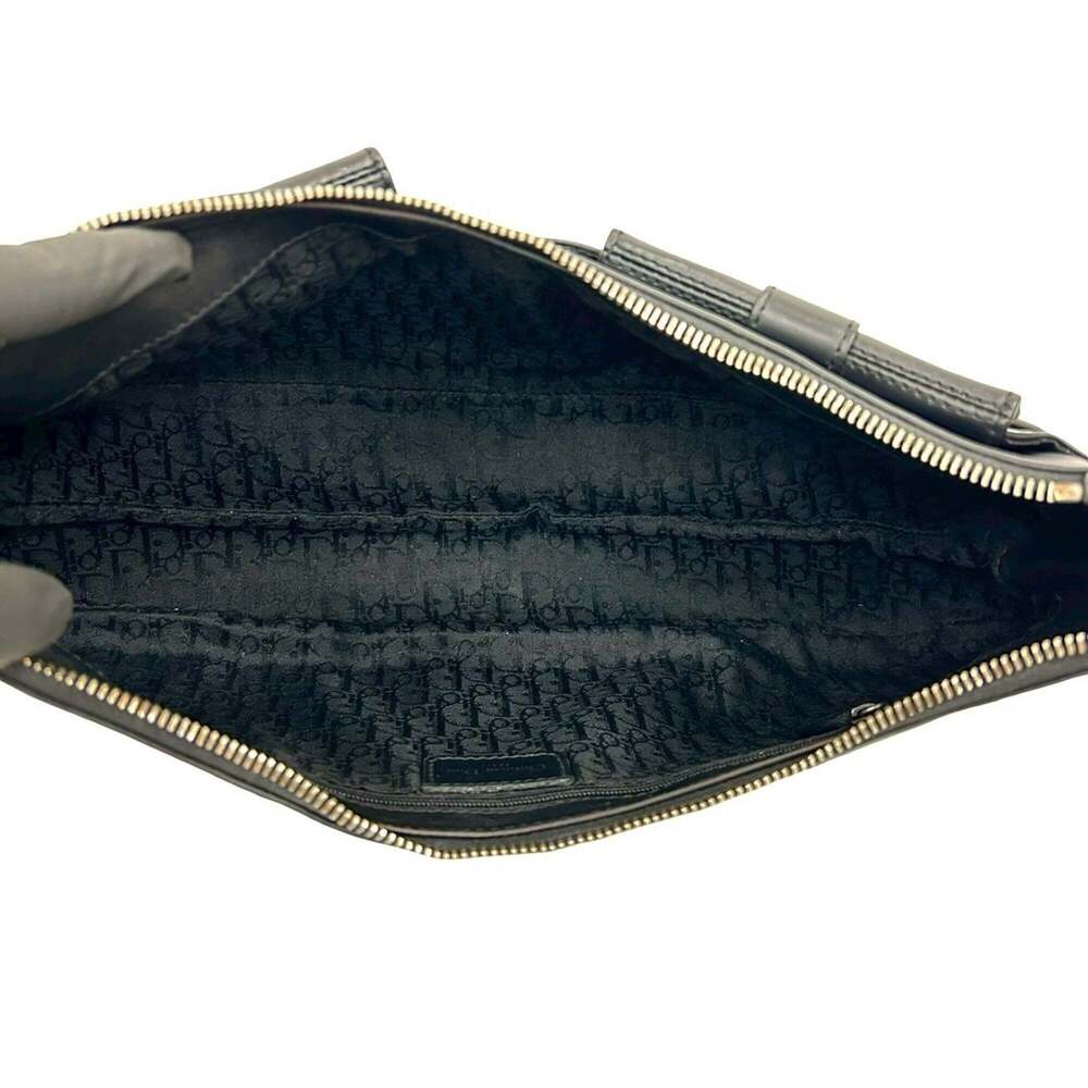 CHRISTIAN DIOR Black Leather Shoulder Bag - Picture 9 of 10